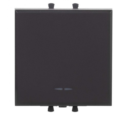 Выключатель одноклавишный модульный, "Avanti", "Черный матовый", 2 модуля  4412102  DKC