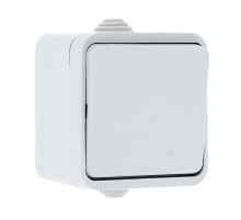 Прага Выключатель 1-клавишный 10А IP44 белый EKF  EKV10-021-10-44  EKF