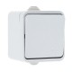 Прага Выключатель 1-клавишный 10А IP44 белый EKF  EKV10-021-10-44  EKF