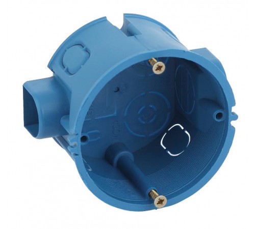 Коробка установочная КУТС 68х45мм для твердых стен саморез., стык узлы синяя IP20  Б0039186  ЭРА