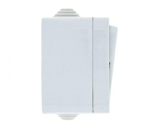 Прага Выключатель 1-клавишный 10А IP44 белый EKF  EKV10-021-10-44  EKF