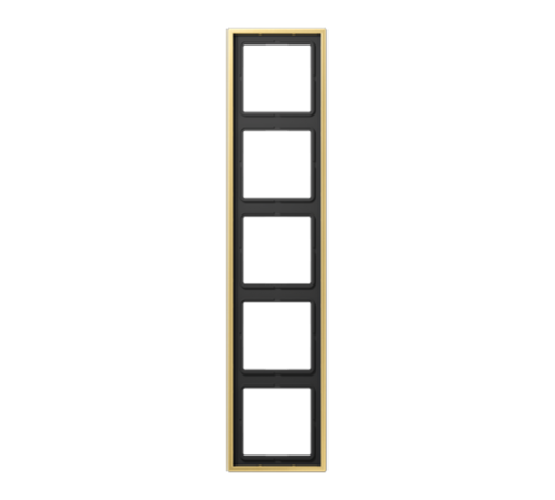 Рамка для вертикальной и горизонтальной установки, 5 постов; металл; латунь classic; Messing  ME2985C  Jung