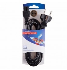 Шнур сетевой Евро 3х0.75мм 1.8М (PVC) (с заземлением) (для питания ноутбука)  06-3255  REXANT