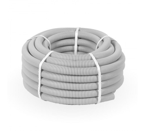 Труба гофрированная ПВХ сверхтяжелая 1100 Н серая д32 (25м/1375м уп/пал) с/з   PR.0132322  Промрукав