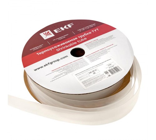 Термоусаживаемая трубка ТУТ 25/12,5 прозрачная рулон PROxima  tut-25-tr  EKF