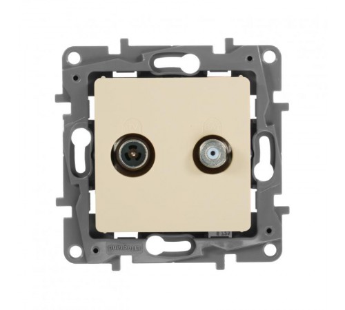 Etika Слоновая кость Розетка TV/SAT 2-х кабельная  672357  Legrand