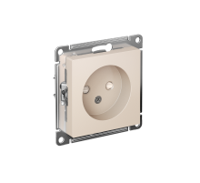 AtlasDesign Бежевый Розетка без заземления со шторками, 16А, механизм  ATN000249  SE