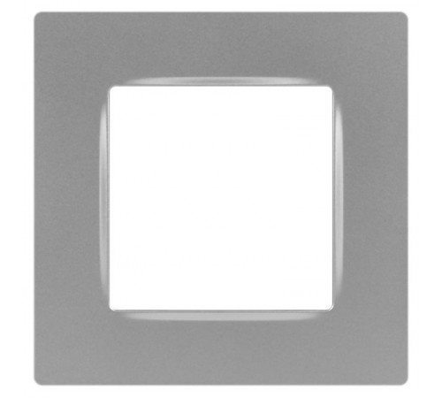 Рамка для розеток и выключателей  Серия 12 12-5201-03 на 1 пост, Классик, алюминий  Б0067781  ЭРА