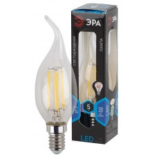 Лампа светодиодная LED 5Вт E14 220В 4000К F-LED BXS свеча на ветру  Б0019005  ЭРА