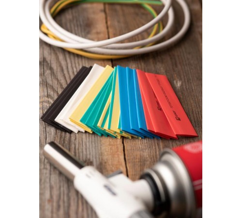 Термоусаживаемая трубка ТУТ нг 20/10 набор:7 цветов по 3шт. 100мм. EKF PROxima  tut-n-20  EKF