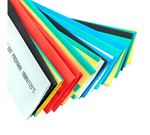 Термоусаживаемая трубка ТУТ нг 20/10 набор:7 цветов по 3шт. 100мм. EKF PROxima  tut-n-20  EKF