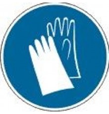 Знак наклейка M06 "Работать в защитных перчатках" (200х200) ГОСТ 12.4.026-2015  PROxima an-m-06  EKF