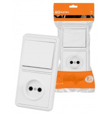 Блок комбинированный БКВР 1-но кл. выкл + розетка  SQ1813-0010  TDM