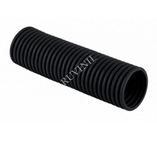 Труба гофрированная 63мм ПВХ (черная) с зондом легкая  16301Ч  Рувинил