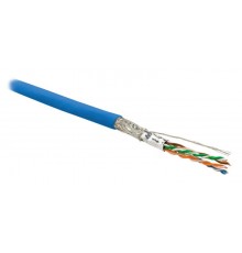 SFUTP4-C6-P26-IN-LSZH-BL-500 (500 м) Кабель витая пара, экранир. SF/UTP, категория 6, 4 пары(26 AWG), многожил. (patch) LSZH  445048  Hyperline