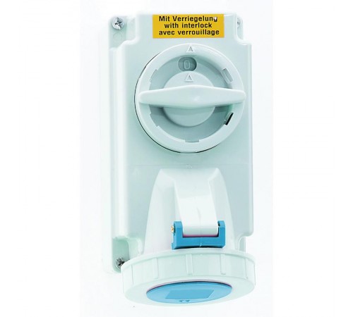 Розетка настенная с блокировкой 16A 3p 230V 6h IP67 Quick-Connect I 160048-Bals I Bals