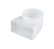 Соединительное колено 90 гр. плоск. воздух. с кругл. 60х120/D100,  SQ1807-1754  TDM