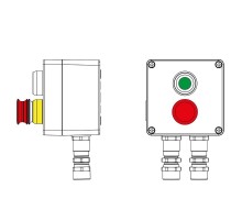 Взрывозащищенный пост управления из алюминия CPE-A-12-(1xP1G(11)-1xP3E(11))-2xKA2MHK(C)1Ex d e IIC Т5 Gb / Ex tb IIIC T95°C Db IP66  2201.121.22.11E 