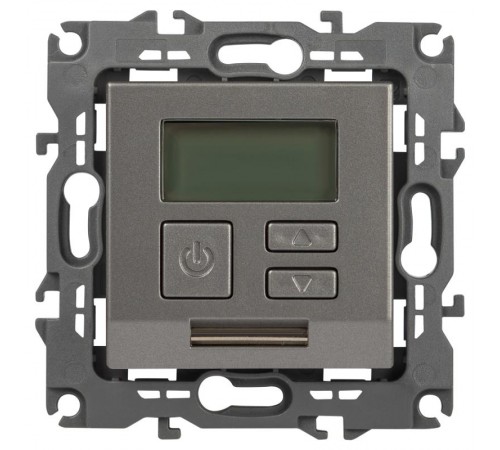 Терморегулятор ЭРА Серия 12 12-4111-16 универс.230В-Imax16А, титан   Б0065733  ЭРА