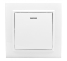 Минск Выключатель 1-клавишный СП с индикатором,10А, белый EKF Basic  ERV10-121-10  EKF