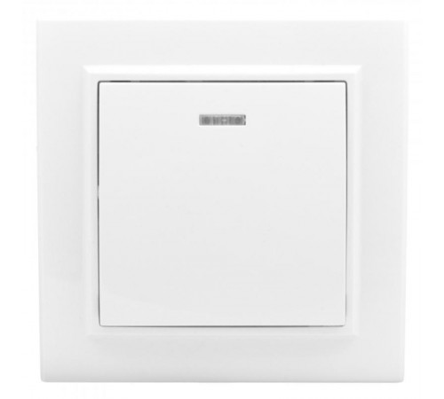 Минск Выключатель 1-клавишный СП с индикатором,10А, белый EKF Basic  ERV10-121-10  EKF