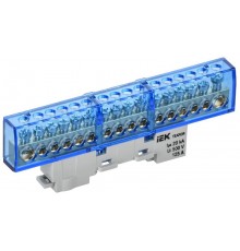 TEKFOR Шина N "ноль" изолированная на универсальном держателе 8х12-16-С  TF-NN20-16-KL-K07  IEK