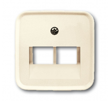 Плата центр. (накладка) для 2-постовой телекоммуникационной розетки , серия Busch-Duro 2000 SI, цвет сл. кость  1753-0-8956   2CKA001753A8956  ABB