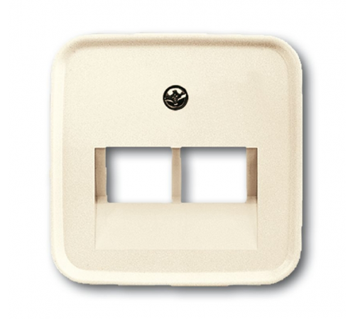 Плата центр. (накладка) для 2-постовой телекоммуникационной розетки , серия Busch-Duro 2000 SI, цвет сл. кость  1753-0-8956   2CKA001753A8956  ABB