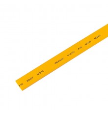 Термоусадочная трубка 10,0/5,0 мм, желтая, упаковка 50 шт. по 1 м  21-0002  REXANT