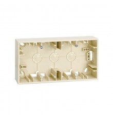 Simon 27 Монтажная коробка для накладного монтажа, 2 поста, 86х164х37мм, S27 Play, слоновая кость  2700752-031  Simon