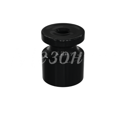 Изолятор пластиковый для наружного монтажа витой электропроводки, D20х24мм, цвет - черный, серия УСАДЬБА, ТМ МЕЗОНИНЪ(100 шт /уп)