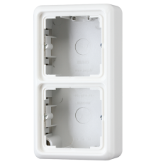 Коробка 2-кратная, накладная, с рамкой; белая  CD582AWW  Jung