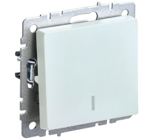 BRITE Выключатель 1-клавишный проходной с индикацией 10А ВС10-1-7-БрЖ жемчуг  BR-V12-1-10-K36  IEK