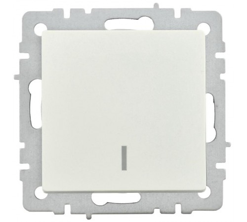 BRITE Выключатель 1-клавишный с индикацией 10А ВС10-1-1-БрЖ жемчуг  BR-V10-1-10-K36  IEK