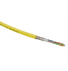 SFUTP4-C5E-S24-IN-PVC-YL-305 (305 м) Кабель витая пара SF/UTP, категория 5e, 4 пары(24 AWG),одножил.(solid) PVC  444638  Hyperline