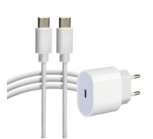 Сетевое зарядное устройство USB-C, 20Вт в комплекте с кабелем USB-C - USB-C  16-0233-4  REXANT