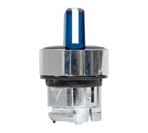 Механизм исполнительный переключателя ХB4 синий на 2 положения возвратный без фиксации, с подсветкой с короткой ручкой IP65  XB4BD2L-B-65  EKF