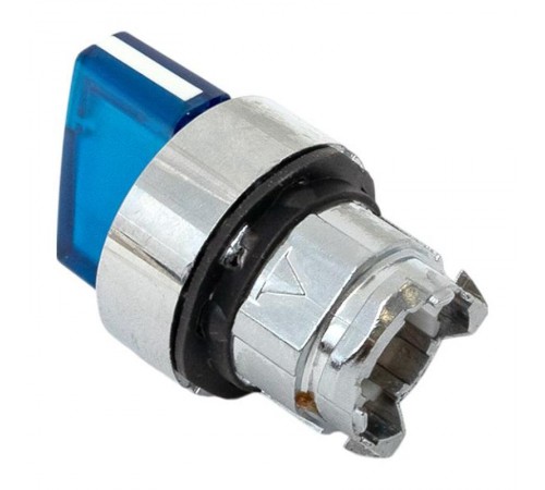 Механизм исполнительный переключателя ХB4 синий на 2 положения возвратный без фиксации, с подсветкой с короткой ручкой IP65  XB4BD2L-B-65  EKF