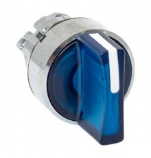 Механизм исполнительный переключателя ХB4 синий на 2 положения возвратный без фиксации, с подсветкой с короткой ручкой IP65  XB4BD2L-B-65  EKF