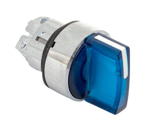Механизм исполнительный переключателя ХB4 синий на 2 положения возвратный без фиксации, с подсветкой с короткой ручкой IP65  XB4BD2L-B-65  EKF