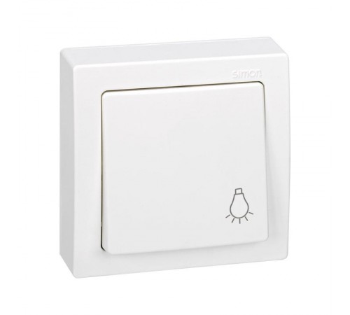 Simon 73 Клавиша для выключателя одноклавишного кнопочного с пиктограммой "лампа", S73 Loft, белый  73018-60  Simon