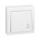 Simon 73 Клавиша для выключателя одноклавишного кнопочного с пиктограммой "лампа", S73 Loft, белый  73018-60  Simon