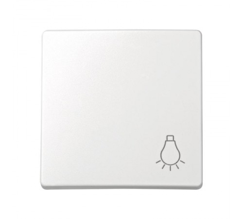 Simon 73 Клавиша для выключателя одноклавишного кнопочного с пиктограммой "лампа", S73 Loft, белый  73018-60  Simon