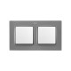Рамка на 2 поста серого матового цвета S82 Concept  8200627-092  Simon