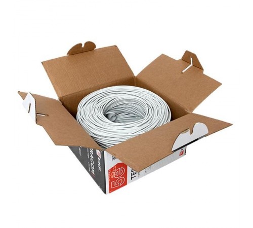 Кабель витая пара TERACOM PRO Cat.5E U/UTP 4 пары solid 24AWG нг(А)-HF серый упак. 305м  TRP-5EUTP-04LSH-GY-IN3  EKF