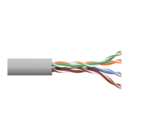Кабель витая пара TERACOM PRO Cat.5E U/UTP 4 пары solid 24AWG цвет серый упак. 305м  TRP-5EUTP-04PVC-GY-IN3  EKF