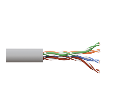 Кабель витая пара TERACOM CS Cat.5E U/UTP 4 пары solid 24AWG нг(А)-LSLTx цвет серый упак. 305м  TRCS-5EUTP-04LTX-GY-IN3  EKF