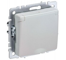 BRITE Розетка с заземлением со шторками с кр. 16А IP44 РСбш10-3-44-БрЖ жемчуг  BR-R16-16-44-K36  IEK