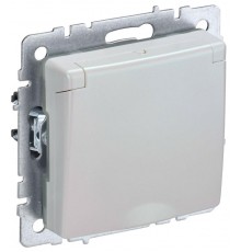 BRITE Розетка с заземлением со шторками с кр. 16А IP44 РСбш10-3-44-БрЖ жемчуг  BR-R16-16-44-K36  IEK
