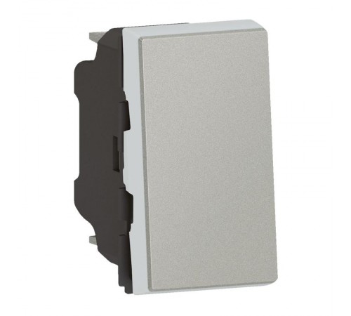 Переключатель на 2 направления - Mosaic - 1 модуль - 10 AX - алюминий  079201L  Legrand